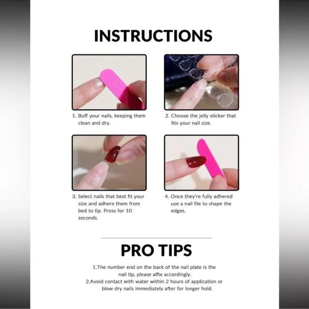 24 Set Square Coquette Angel Lolita Pink French Tip Nails